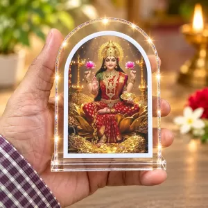 Goddess Lakshmi L Shape Acrylic Showpiece 3 X 3.5 Inch For Home, Office And Car (F176664) Goddess Lakshmi L Shape Acrylic Showpiece 3 X 3.5 Inch For Home, Office And Car (F176664)
