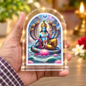 Lord Vishnu L Shape Acrylic Showpiece 3 X 3.5 Inch For Home, Office And Car (F176668) Lord Vishnu L Shape Acrylic Showpiece 3 X 3.5 Inch For Home, Office And Car (F176668)