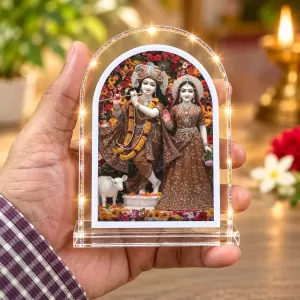 Radha Krishna L Shape Acrylic Showpiece 3 X 3.5 Inch For Home, Office And Car (F176684) Radha Krishna L Shape Acrylic Showpiece 3 X 3.5 Inch For Home, Office And Car (F176684)