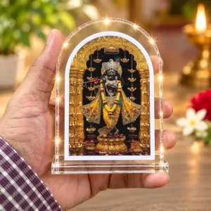 Lord Krishna L Shape Acrylic Showpiece 3 X 3.5 Inch For Home, Office And Car (F176695)