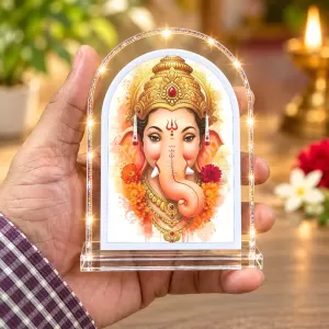 Lord Ganesha L Shape Acrylic Showpiece 3 X 3.5 Inch For Home, Office And Car (F176699) Lord Ganesha L Shape Acrylic Showpiece 3 X 3.5 Inch For Home, Office And Car (F176699)