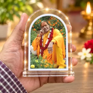 Jagad Guru Kripau Maharaj L Shape Acrylic Showpiece 3 X 3.5 Inch For Home, Office And Car (F176708)