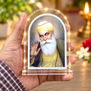 Guru Nanak Dev Ji L Shape Acrylic Showpiece 3 X 3.5 Inch For Home, Office And Car (F176713) Guru Nanak Dev Ji L Shape Acrylic Showpiece 3 X 3.5 Inch For Home, Office And Car (F176713)