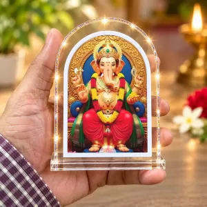 Lord Ganesha L Shape Acrylic Showpiece 3 X 3.5 Inch For Home, Office And Car (F176715) Lord Ganesha L Shape Acrylic Showpiece 3 X 3.5 Inch For Home, Office And Car (F176715)