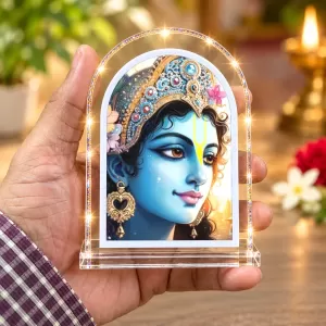 Lord Krishna L Shape Acrylic Showpiece 3 X 3.5 Inch For Home, Office And Car (F176719) Lord Krishna L Shape Acrylic Showpiece 3 X 3.5 Inch For Home, Office And Car (F176719)