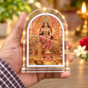 Durga Maa L Shape Acrylic Showpiece 3 X 3.5 Inch For Home, Office And Car (F176720) Durga Maa L Shape Acrylic Showpiece 3 X 3.5 Inch For Home, Office And Car (F176720)