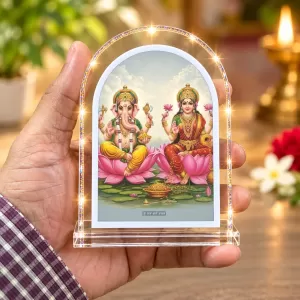 Lakshmi Ganesha L Shape Acrylic Showpiece 3 X 3.5 Inch For Home, Office And Car (F176724) Lakshmi Ganesha L Shape Acrylic Showpiece 3 X 3.5 Inch For Home, Office And Car (F176724)