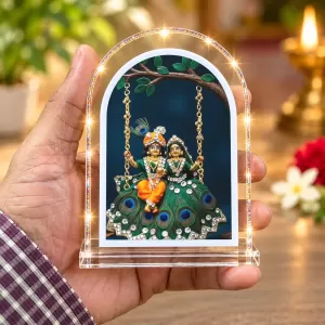 Radha Krishna L Shape Acrylic Showpiece 3 X 3.5 Inch For Home, Office And Car (F176727) Radha Krishna L Shape Acrylic Showpiece 3 X 3.5 Inch For Home, Office And Car (F176727)