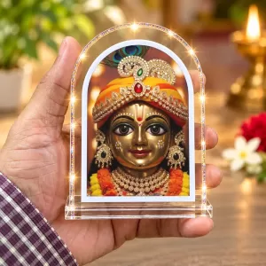 Lord Krishna L Shape Acrylic Showpiece 3 X 3.5 Inch For Home, Office And Car (F176729)