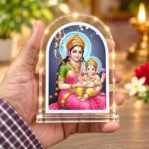Maa Durga L Shape Acrylic Showpiece 3 X 3.5 Inch For Home, Office And Car (F176730) Maa Durga L Shape Acrylic Showpiece 3 X 3.5 Inch For Home, Office And Car (F176730)