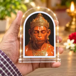 Hanuman L Shape Acrylic Showpiece 3 X 3.5 Inch For Home, Office And Car (F176733)