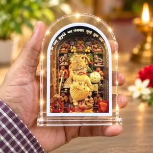 Hanuman Ji L Shape Acrylic Showpiece 3 X 3.5 Inch For Home, Office And Car (F176736) Hanuman Ji L Shape Acrylic Showpiece 3 X 3.5 Inch For Home, Office And Car (F176736)