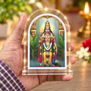 Lord Murugan L Shape Acrylic Showpiece 3 X 3.5 Inch For Home, Office And Car (F176737) Lord Murugan L Shape Acrylic Showpiece 3 X 3.5 Inch For Home, Office And Car (F176737)