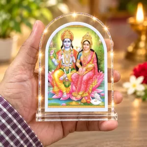 Lakshmi Narayan L Shape Acrylic Showpiece 3 X 3.5 Inch For Home, Office And Car (F176739) Lakshmi Narayan L Shape Acrylic Showpiece 3 X 3.5 Inch For Home, Office And Car (F176739)
