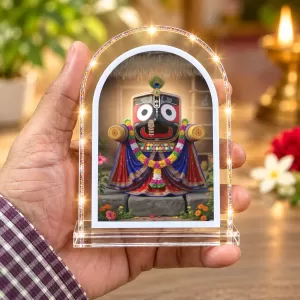 Lord Jagannath L Shape Acrylic Showpiece 3 X 3.5 Inch For Home, Office And Car (F176741)