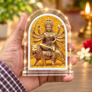 Durga Maa L Shape Acrylic Showpiece 3 X 3.5 Inch For Home, Office And Car (F176752) Durga Maa L Shape Acrylic Showpiece 3 X 3.5 Inch For Home, Office And Car (F176752)