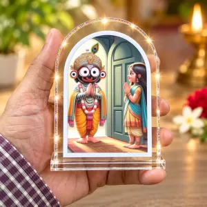Lord Jagannath L Shape Acrylic Showpiece 3 X 3.5 Inch For Home, Office And Car (F176756) Lord Jagannath L Shape Acrylic Showpiece 3 X 3.5 Inch For Home, Office And Car (F176756)
