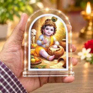 Lord Krishna L Shape Acrylic Showpiece 3 X 3.5 Inch For Home, Office And Car (F176758) Lord Krishna L Shape Acrylic Showpiece 3 X 3.5 Inch For Home, Office And Car (F176758)