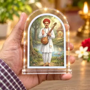 Sant Namdev Maharaj L Shape Acrylic Showpiece 3 X 3.5 Inch For Home, Office And Car (F176760)