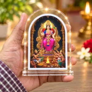 Goddess Mahalakshmi L Shape Acrylic Showpiece 3 X 3.5 Inch For Home, Office And Car (F176761) Goddess Mahalakshmi L Shape Acrylic Showpiece 3 X 3.5 Inch For Home, Office And Car (F176761)
