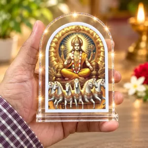 Surya Dev L Shape Acrylic Showpiece 3 X 3.5 Inch For Home, Office And Car (F176769) Surya Dev L Shape Acrylic Showpiece 3 X 3.5 Inch For Home, Office And Car (F176769)