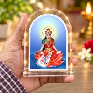 Goddess Saraswati L Shape Acrylic Showpiece 3 X 3.5 Inch For Home, Office And Car (F176787) Goddess Saraswati L Shape Acrylic Showpiece 3 X 3.5 Inch For Home, Office And Car (F176787)
