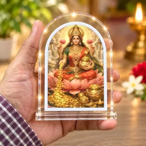 Goddess Lakshmi L Shape Acrylic Showpiece 3 X 3.5 Inch For Home, Office And Car (F176788) Goddess Lakshmi L Shape Acrylic Showpiece 3 X 3.5 Inch For Home, Office And Car (F176788)