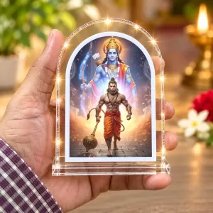 Hanuman L Shape Acrylic Showpiece 3 X 3.5 Inch For Home, Office And Car (F176803)
