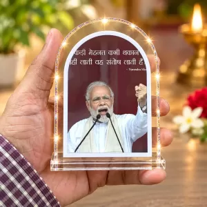 Narendra Modi L Shape Acrylic Showpiece 3 X 3.5 Inch For Home, Office And Car (F176804) Narendra Modi L Shape Acrylic Showpiece 3 X 3.5 Inch For Home, Office And Car (F176804)