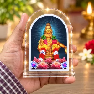 Lord Ayyappa L Shape Acrylic Showpiece 3 X 3.5 Inch For Home, Office And Car (F176810) Lord Ayyappa L Shape Acrylic Showpiece 3 X 3.5 Inch For Home, Office And Car (F176810)