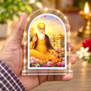 Guru Nanak Dev Ji L Shape Acrylic Showpiece 3 X 3.5 Inch For Home, Office And Car (F176819) Guru Nanak Dev Ji L Shape Acrylic Showpiece 3 X 3.5 Inch For Home, Office And Car (F176819)
