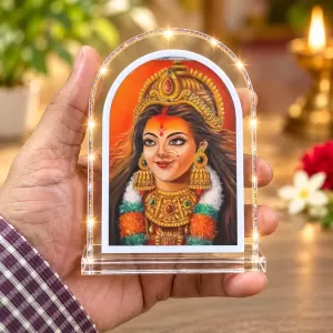 Maa Durga L Shape Acrylic Showpiece 3 X 3.5 Inch For Home, Office And Car (F176829) Maa Durga L Shape Acrylic Showpiece 3 X 3.5 Inch For Home, Office And Car (F176829)