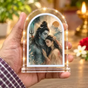 Shiva Parvati L Shape Acrylic Showpiece 3 X 3.5 Inch For Home, Office And Car (F176832) Shiva Parvati L Shape Acrylic Showpiece 3 X 3.5 Inch For Home, Office And Car (F176832)
