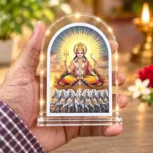 Surya Dev L Shape Acrylic Showpiece 3 X 3.5 Inch For Home, Office And Car (F176858) Surya Dev L Shape Acrylic Showpiece 3 X 3.5 Inch For Home, Office And Car (F176858)