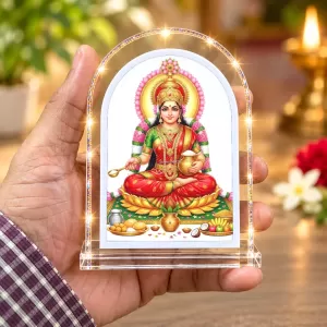 Mahalakshmi L Shape Acrylic Showpiece 3 X 3.5 Inch For Home, Office And Car (F176861) Mahalakshmi L Shape Acrylic Showpiece 3 X 3.5 Inch For Home, Office And Car (F176861)