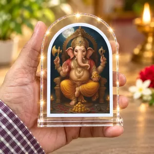 Lord Ganesha L Shape Acrylic Showpiece 3 X 3.5 Inch For Home, Office And Car (F176864) Lord Ganesha L Shape Acrylic Showpiece 3 X 3.5 Inch For Home, Office And Car (F176864)