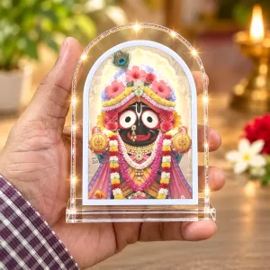 Lord Jagannath L Shape Acrylic Showpiece 3 X 3.5 Inch For Home, Office And Car (F176871)