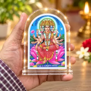Mata Gayatri L Shape Acrylic Showpiece 3 X 3.5 Inch For Home, Office And Car (F176881) Mata Gayatri L Shape Acrylic Showpiece 3 X 3.5 Inch For Home, Office And Car (F176881)
