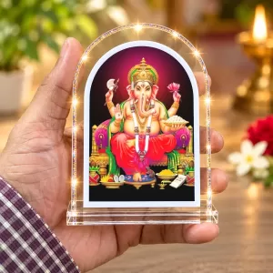 Lord Ganesha L Shape Acrylic Showpiece 3 X 3.5 Inch For Home, Office And Car (F176895) Lord Ganesha L Shape Acrylic Showpiece 3 X 3.5 Inch For Home, Office And Car (F176895)