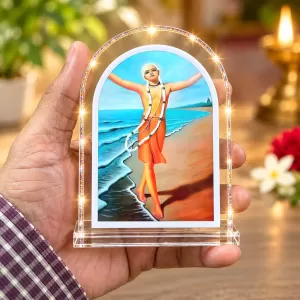 Shree Chaitannya L Shape Acrylic Showpiece 3 X 3.5 Inch For Home, Office And Car (F176908)