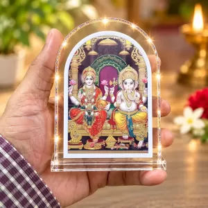 Lakshmi Ganesha L Shape Acrylic Showpiece 3 X 3.5 Inch For Home, Office And Car (F176913) Lakshmi Ganesha L Shape Acrylic Showpiece 3 X 3.5 Inch For Home, Office And Car (F176913)