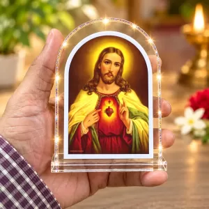 Jesus Christ L Shape Acrylic Showpiece 3 X 3.5 Inch For Home, Office And Car (F176915) Jesus Christ L Shape Acrylic Showpiece 3 X 3.5 Inch For Home, Office And Car (F176915)