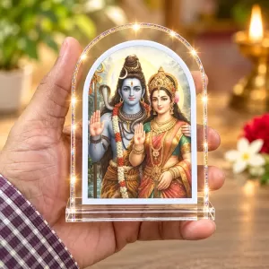 Shiva Parvati L Shape Acrylic Showpiece 3 X 3.5 Inch For Home, Office And Car (F176921) Shiva Parvati L Shape Acrylic Showpiece 3 X 3.5 Inch For Home, Office And Car (F176921)