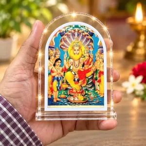Lakshmi Narasimha L Shape Acrylic Showpiece 3 X 3.5 Inch For Home, Office And Car (F176923) Lakshmi Narasimha L Shape Acrylic Showpiece 3 X 3.5 Inch For Home, Office And Car (F176923)