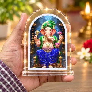 Lord Ganesha L Shape Acrylic Showpiece 3 X 3.5 Inch For Home, Office And Car (F176926) Lord Ganesha L Shape Acrylic Showpiece 3 X 3.5 Inch For Home, Office And Car (F176926)