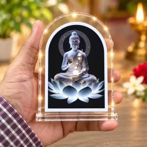 Buddha L Shape Acrylic Showpiece 3 X 3.5 Inch For Home, Office And Car (F176930) Buddha L Shape Acrylic Showpiece 3 X 3.5 Inch For Home, Office And Car (F176930)
