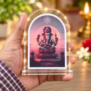 Lord Ganesha L Shape Acrylic Showpiece 3 X 3.5 Inch For Home, Office And Car (F176932) Lord Ganesha L Shape Acrylic Showpiece 3 X 3.5 Inch For Home, Office And Car (F176932)