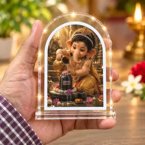 Lord Ganesha L Shape Acrylic Showpiece 3 X 3.5 Inch For Home, Office And Car (F176939) Lord Ganesha L Shape Acrylic Showpiece 3 X 3.5 Inch For Home, Office And Car (F176939)