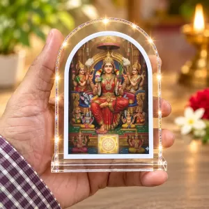 Goddess Lakshmi L Shape Acrylic Showpiece 3 X 3.5 Inch For Home, Office And Car (F176940) Goddess Lakshmi L Shape Acrylic Showpiece 3 X 3.5 Inch For Home, Office And Car (F176940)