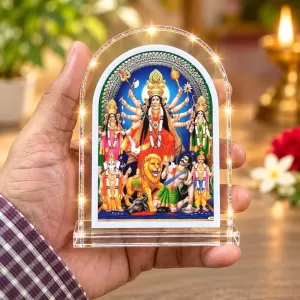 Durga Maa L Shape Acrylic Showpiece 3 X 3.5 Inch For Home, Office And Car (F176941) Durga Maa L Shape Acrylic Showpiece 3 X 3.5 Inch For Home, Office And Car (F176941)